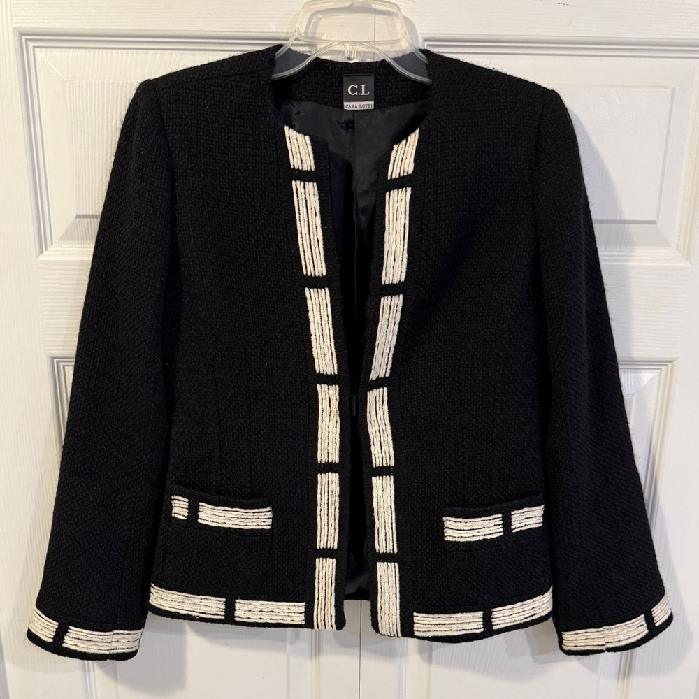 Cara Lotti Black Tweed Blazer